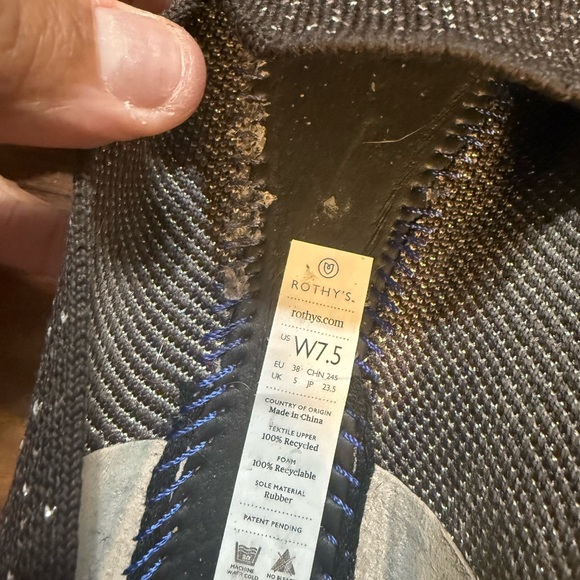 Rothy’s The Loafer Retired Chocolate & Sparkle 7.5 - Picture 4 of 4